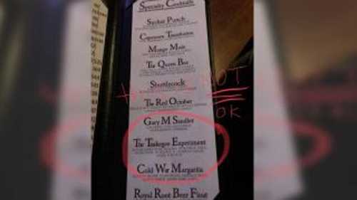 Restaurant Serves Drink Called 'The Tuskegee Experiment,' the Evilest, Most Racist Cocktail Ever