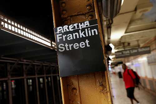 NYC Subway Graffiti Pays Homage To Aretha Franklin