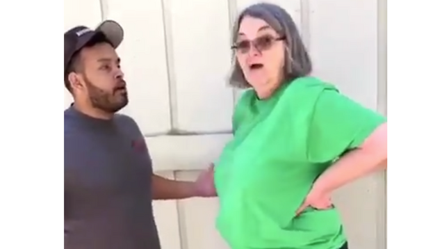 White Woman Caught on Camera Spouting Trump's Greatest Hits, Telling Latino Man that Mexicans are 'Rapists' and 'Animals'